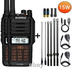 1/2pcs Baofeng Uv-9r Plus 15w Uhf/vhf Walkie Talkie 2-way Ham Radio Lot Ip67 USA