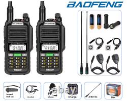 1/2x Baofeng UV9R Pro VHF UHF Walkie Talkie Dual-Band Ham Handheld Two-way Radio