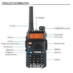 10 Pack Baofeng UV-5R VHF/UHF Dual Band FM Ham Two Way Radio Walkie Talkie