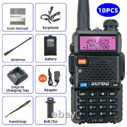 10PC BAOFENG UV-5R VHF/UHF Dual Band Two Way Ham Radio Walkie Talkie Transceiver