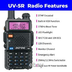 10PC BAOFENG UV-5R VHF/UHF Dual Band Two Way Ham Radio Walkie Talkie Transceiver