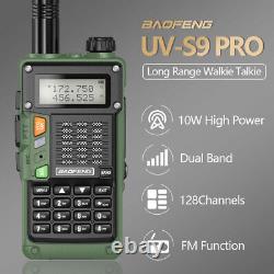 10Pack Baofeng UV-S9 Pro UHF/VHF Powerful Long Range Hunting Two Way Radio UV-5R