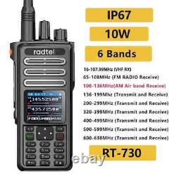 10w Air Band Walkie Talkie Full Band Amateur Ham 199CH HT NOAA FM UHF VHF Satcom