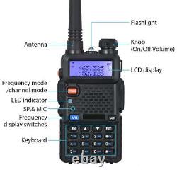 10x BaoFeng UV-5R 136-174/400-520MHz Dual-Band DTMF FM 2 Way Radio Walkie Talkie