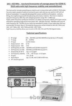 144mhz + 432mhz to 28mhz for ICOM IC-7610 Highly Stable Transverter VHF UHF 12W