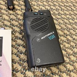 2 Motorola Visar 800MHz UHF Portable Radios with Talk-Around Dual Charger Manuals