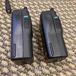 2 Motorola Visar 800MHz UHF Portable Radios with Talk-Around Dual Charger Manuals