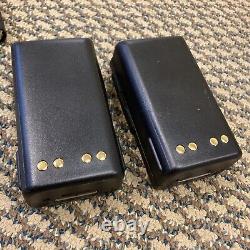 2 Motorola Visar 800MHz UHF Portable Radios with Talk-Around Dual Charger Manuals
