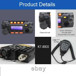 25W QYT KT-8900 Dual band 136-174&400-480MHz Walkie Talkie With USB and Antenna
