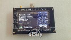 4.3 LCD Mini1300 0.1-1300MHz HF/VHF/UHF ANT SWR Antenna Analyzer Meter Tester