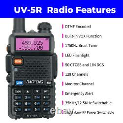 4PC BAOFENG UV-5R VHF/UHF Dual Band Two Way Ham Radio Walkie Talkie Transceiver