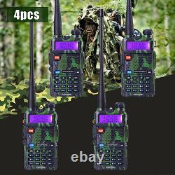 4PCS BaoFeng UV-5R Dual Band Ham Radio 136-174 400-520MHz 5W FM Walkie Talkie