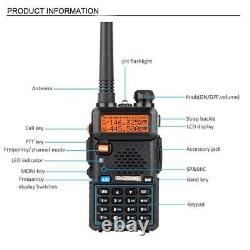 5 x BAOFENG UV-5R 2-Way VHF/UHF 144-148/420-450Mhz Radio Dual Band Walkie Talkie