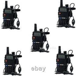 5Pcs BaoFeng UV-5R 5W Walkie Talkie Dual Band VHF/UHF Two-Way Radios Transceiver