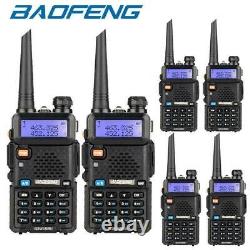 6 x BAOFENG UV-5R 2-Way VHF/UHF144-148/420-450Mhz Radio Walkie Talkie w /Antenna