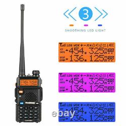 6Packs Baofeng UV-5R UHF VHF Tri Band Two Way Ham Radio Walkie Talkie Flashlight