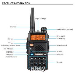 6pcs Baofeng UV-5R UHF VHF 136174MHz Dual Band Two Way Ham Radio Walkie Talkie