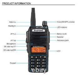 8 x Baofeng UV-82 VHF/UHF MHz Dual-Band Ham Walkie Talkies Two-way Radio