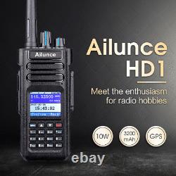 Ailunce HD1 GPS IP67 Ham Walkie Talkies 3200mAh 10W VHF+UHF Ham Radios+USB