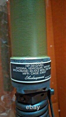 Antena militar VHF UHF HP 3512 30-512 Mhz Shakespeare NUEVA EN CAJA Jeep