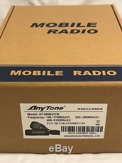 AnyTone AT-5888UV III Tri-Band Analog 144/220/440 MHz Mobile Radio US Seller