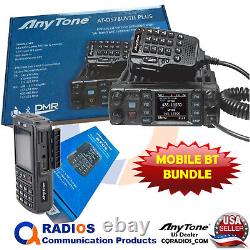 AnyTone AT-D578UVIII PLUS BT Mobile Radio GPS DMR Digital Analog w Bluetooth Mic