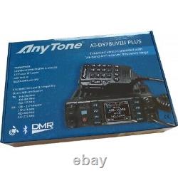Anytone AT-D578UVIII PLUS Tri-Band Mobile Transceiver with GPS, BT, Air Band, V2