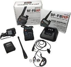 BAOFENG BF-F8HP (UV-5R 3rd Gen) 8-Watt Dual Band Two-Way Radio 136-174MHz VHF &