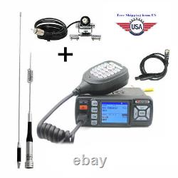 BAOJIE BJ-318 Mini Car UHF VHF Dual Band Mobile 2 Way Ham Radio with Antenna Set