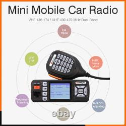 BAOJIE BJ-318 Mini Car UHF VHF Dual Band Mobile 2 Way Ham Radio with Antenna Set