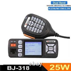 BAOJIE BJ-318 Mini Car UHF VHF Dual Band Mobile 2 Way Ham Radio with Antenna Set