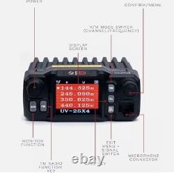 BTECH Mini UV-25X4 25 Watt Tri-Band Base, Mobile Radio VHF, 1.25M, UHF Amateur