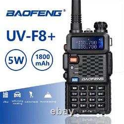 Baofeng BF-F8+ Plus UHF/VHF Dual Band 136-174&400-520MHz 5W 2 Way Radio 1800mAh