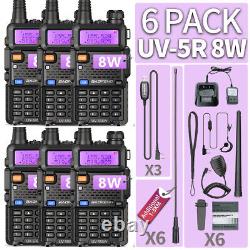 Baofeng UV-5R VHF UHF Dual-Band Ham 8W Portable Two-way Radio Walkie Talkie Lot