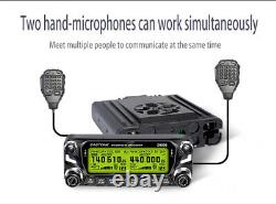 Bluetooth VHF/UHF Transceiver Dual Band Car Radio Station 136-174/400-520MHz 50W