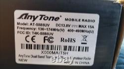Brand New AnyTone AT-5888UV 50W VHF/UHF Dual Band Mobile Transceiver