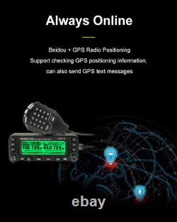 DM9100 Vehicle DMR Digital Mobile Radio UHF VHF 25W FM Transceiver Bluetooth GPS