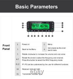 DM9100 Vehicle DMR Digital Mobile Radio UHF VHF 25W FM Transceiver Bluetooth GPS