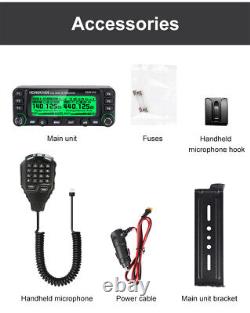 DM9100 Vehicle DMR Digital Mobile Radio UHF VHF 25W FM Transceiver Bluetooth GPS