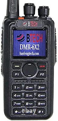 DMR-6X2 (DMR and Analog) 7-Watt Dual Band Two-Way Radio 136-174Mhz VHF & 400-48