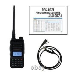 Explorer QRZ-1 Dual Band VHF/UHF HT Radio with Programming Software and Cable