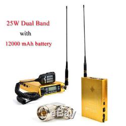 HYS 25W Dual Band 144/480MHz Two Way Radio Mobile Transceiver & Antenna Adaptor