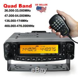 Ham FM Transceiver radio 27/50/144/430Mhz Quad Band HF&VHF&UHF 800 Channels US