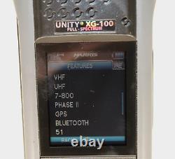 Harris UNITY XG-100P Tri-Band PHASE 2 P25 Trunking/Conv Radio & Battery ONLY