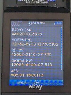 Harris XG-100P VHF UHF 700/800 Phase 2 BT GPS MDC1200 AES DES Complete TESTED