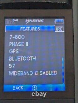 Harris XG-100P VHF UHF 700/800 Phase 2 BT GPS MDC1200 AES DES Complete TESTED