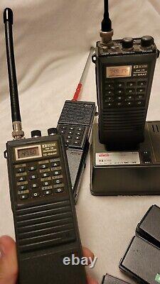 ICOM Transceiver Hand Held Ham Radio LOT OF 3 VHF UHF FM 2Mtr IC-2AT 02AT 04AT
