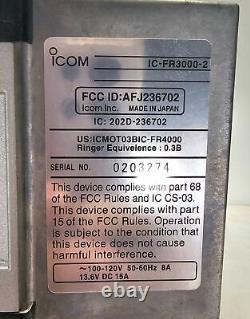 Icom IC-FR3000-2 VHF 150-174 MHz 50 Watt Repeater with Duplexer