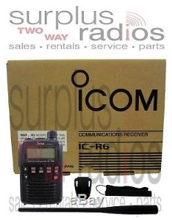 Icom IC R6 Handheld Portable Receiver Police Fire EMS Scanner 0.1-1309.995MHz