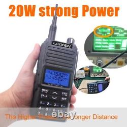 LEIXEN UV-25D 20W Dual Band VHF/UHF 136-174&400-480MHz Ham Radios Walkie Talkie